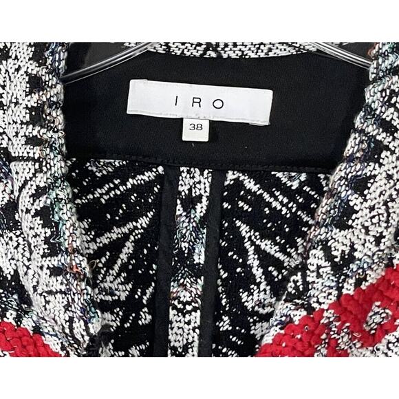 IRO Kroe Jacket Blazer Multi Color Textured Size 38 Tribal Art To Wear Aztec - Picture 4 of 10